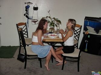 lesbians playing strip poker. Photo #2