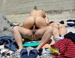 nude beach orgy. Photo #1